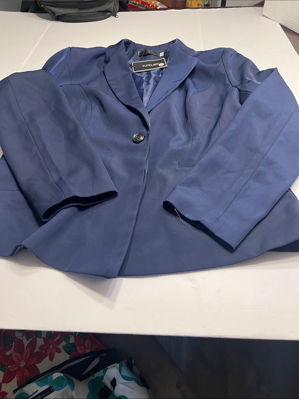 Kensie Classic Navy One-Button Blazer